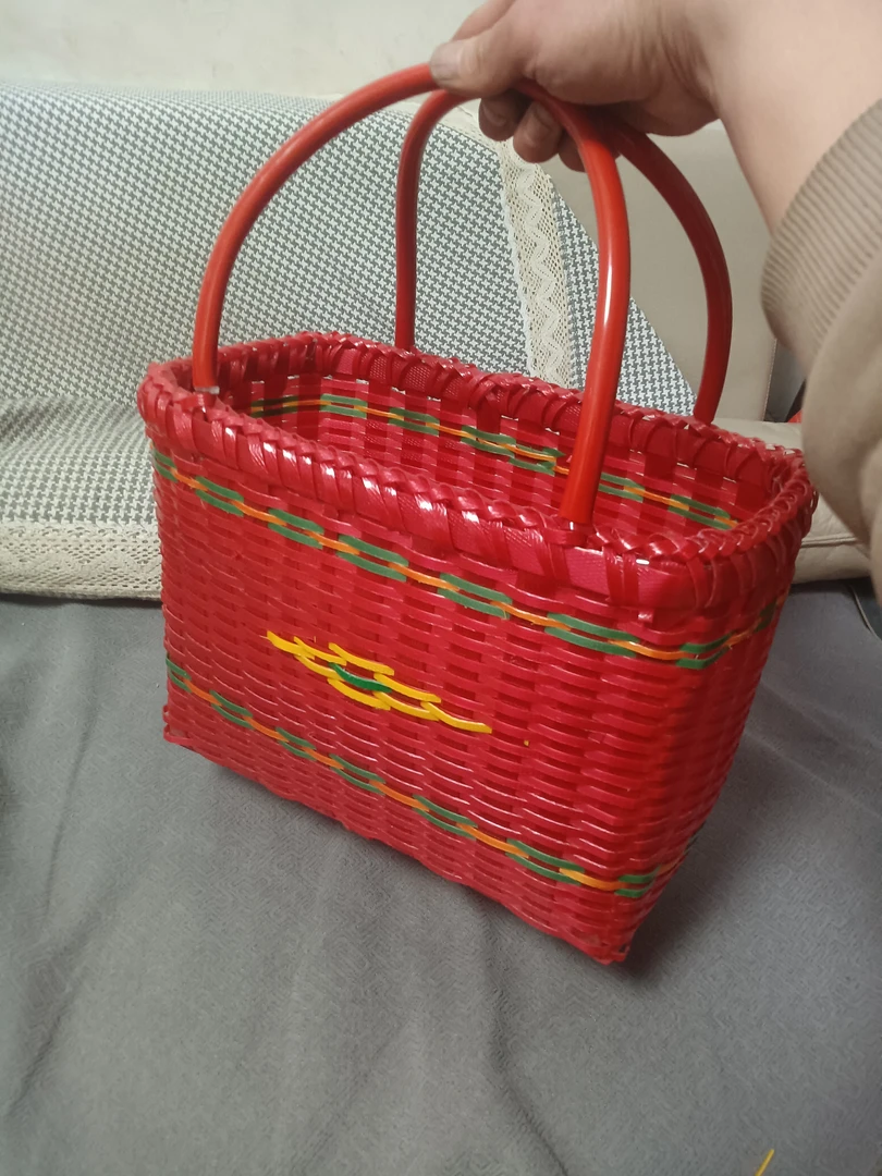 手工购物菜篮子提篮手提购物篮采摘手工编织篮子成品拜拜手提篮