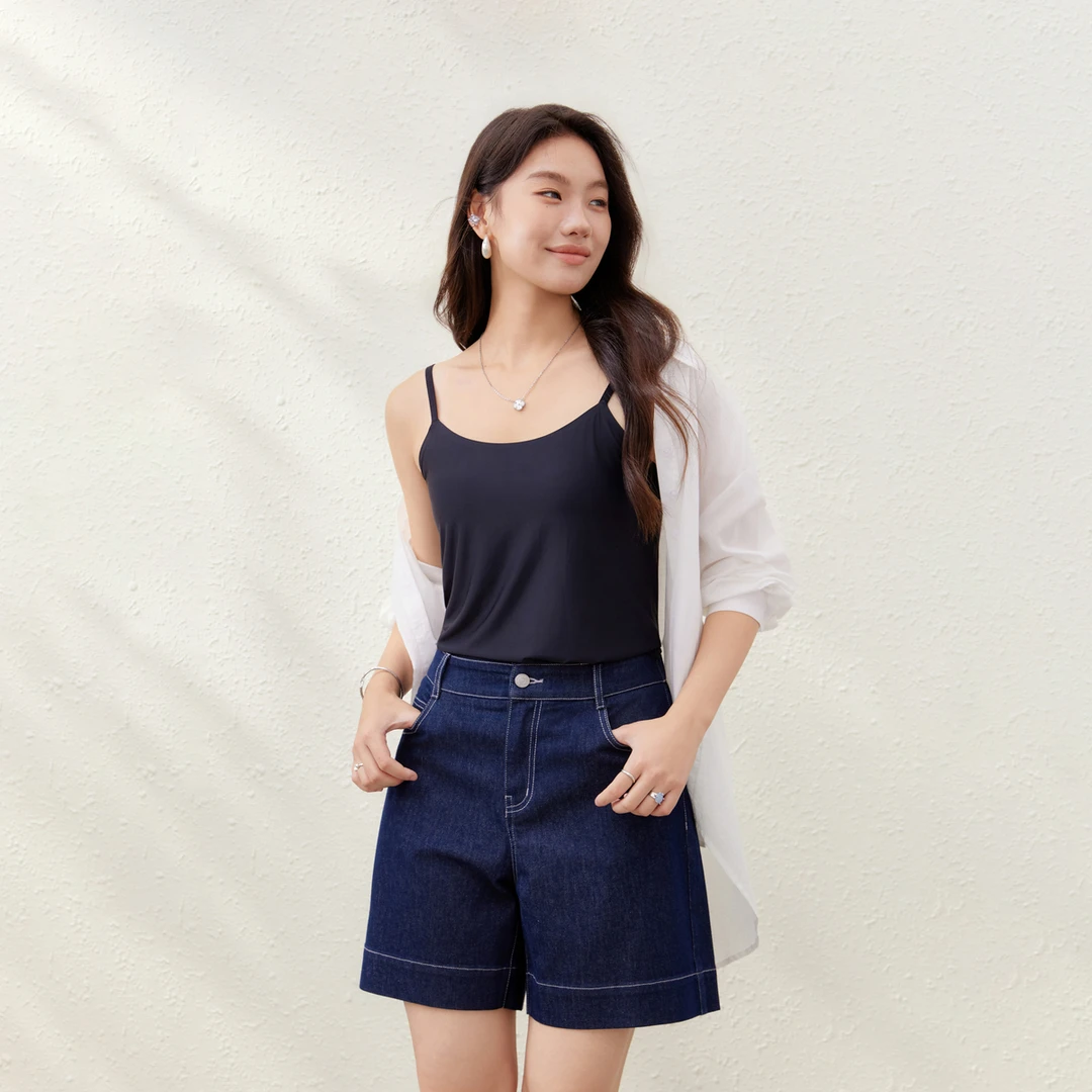 【简约舒适背心吊带】纤莉秀大码女装时尚休闲气质百搭显瘦QK2920