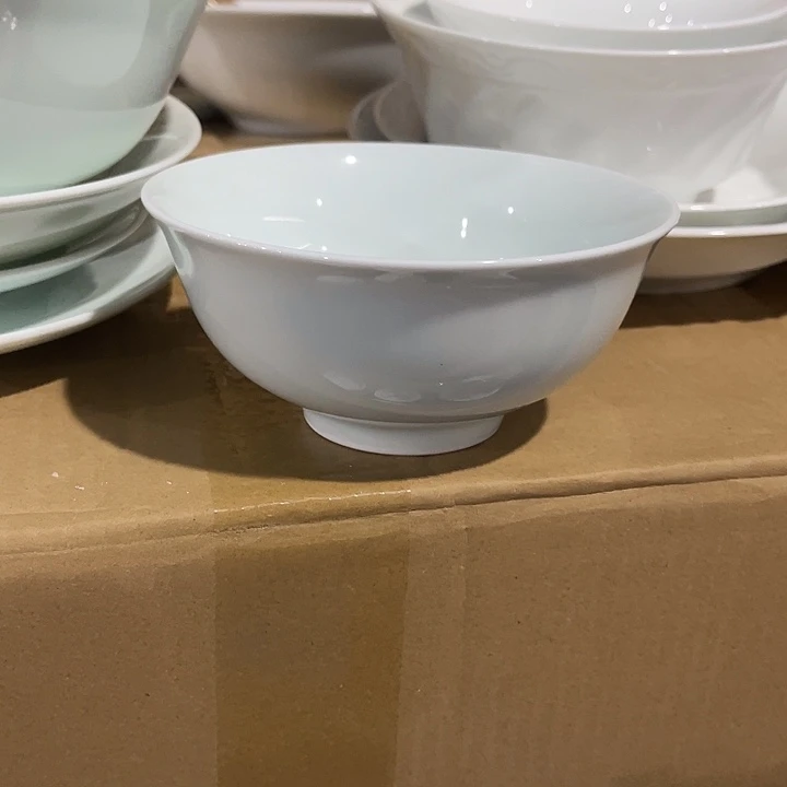 瓷片清黛五英寸正德米饭碗四个，包邮