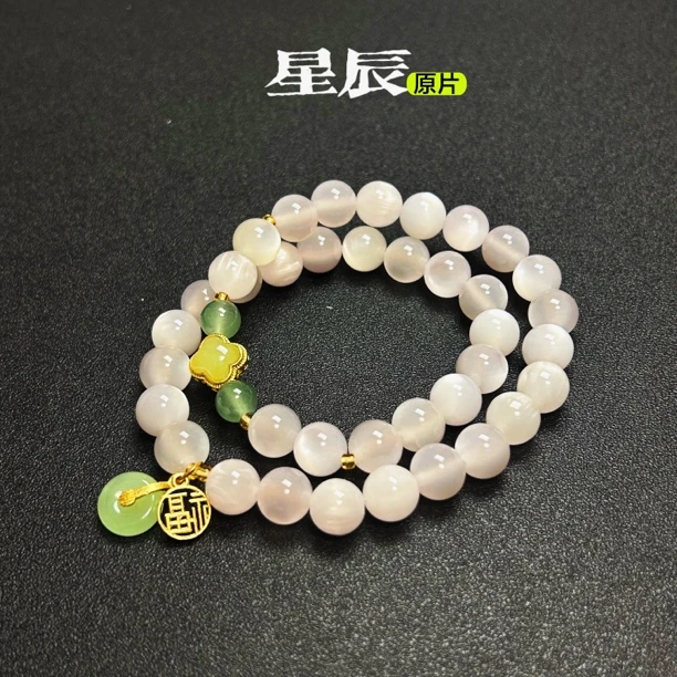 非金属木质项链 精美深海云母小众时尚简约百搭显气质