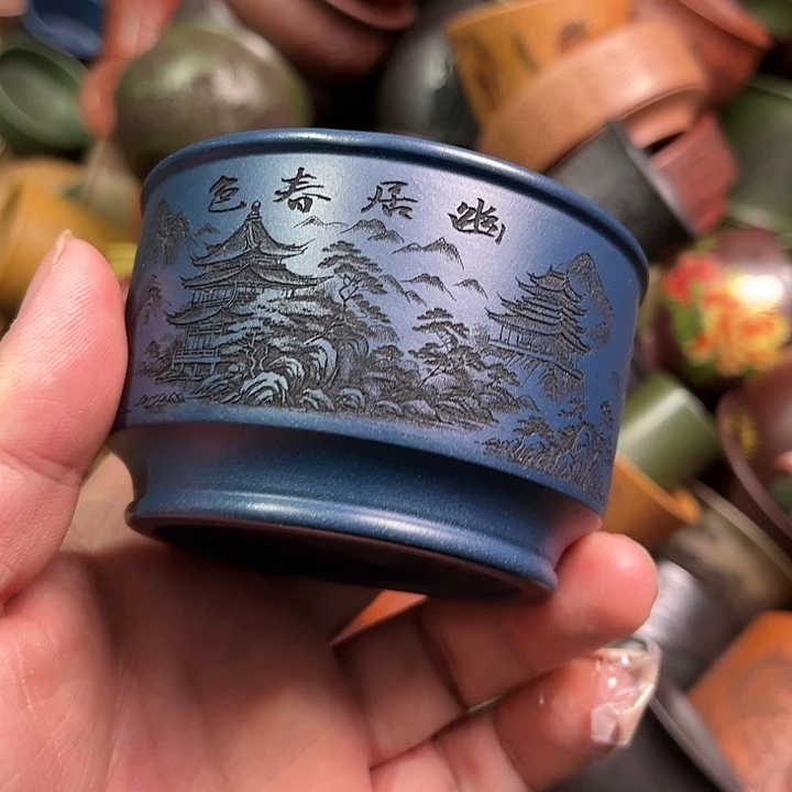 紫砂茶杯全手工紫砂主人杯