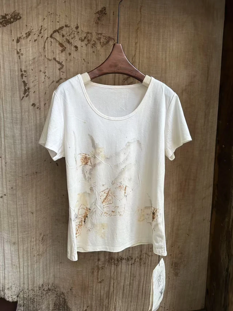 NatureDye 【美侖美奂】KT2110502原创设计植物染短袖上衣