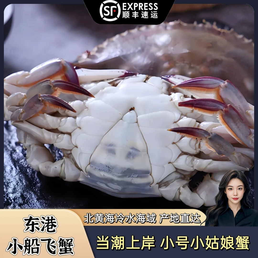 小姑娘蟹 梭子蟹 每只2.5两左右 三斤 【保鲜不保活】