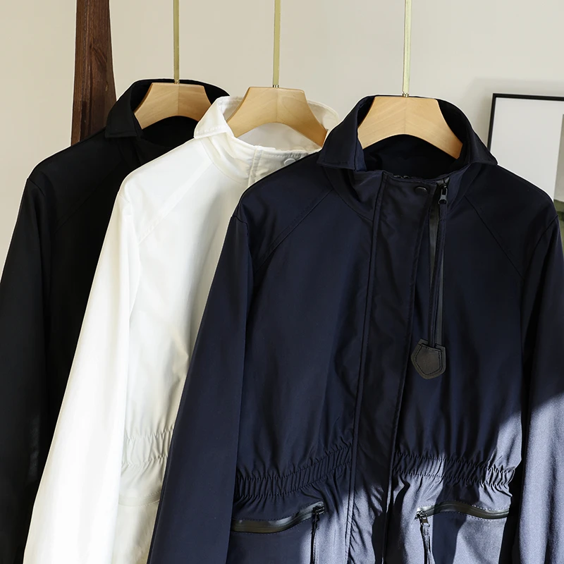 时尚宽松韩版气质机车服工装冲锋衣女式外套春秋长袖运动短款户外