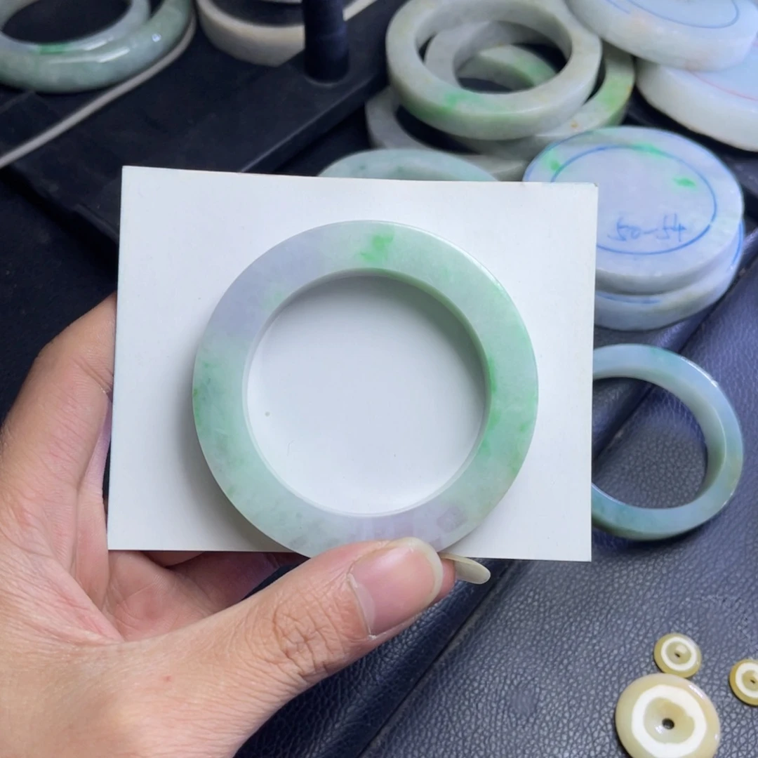 我***圆定制翡翠未镶嵌缅甸翡翠手镯缅甸手镯