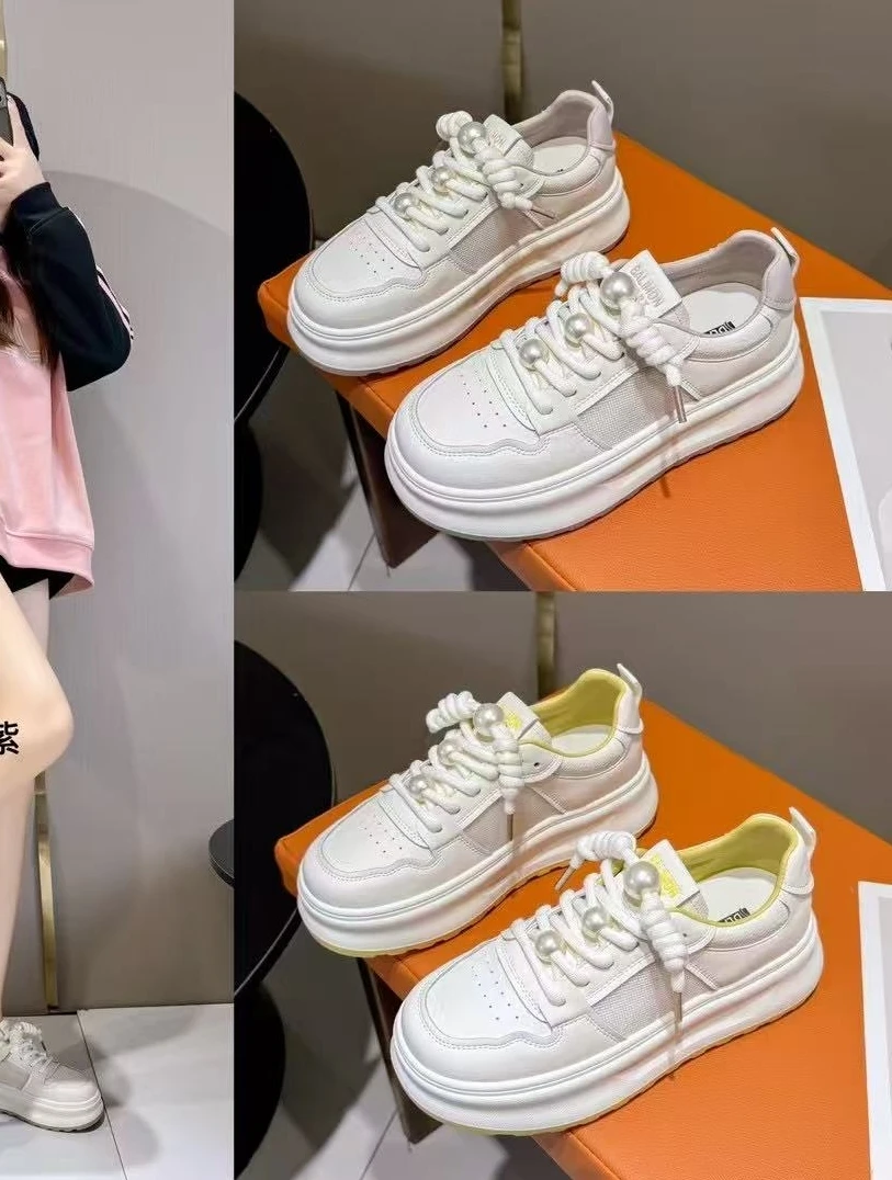 【华小姐】春夏季新款时尚潮流圆头厚底透气百搭休闲鞋309