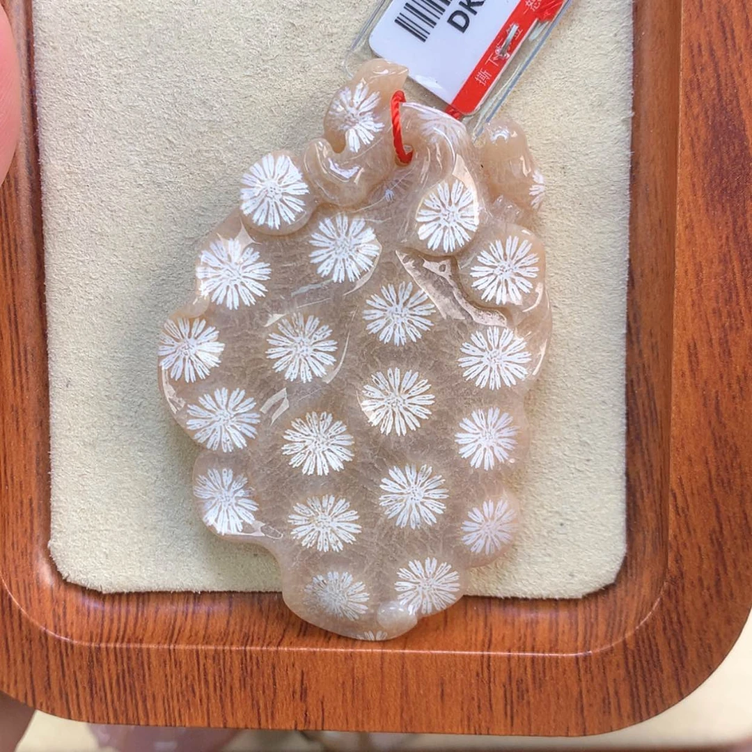 【闪购商品】颈饰未镶嵌硅化珊瑚（珊瑚玉）56号喜上眉梢