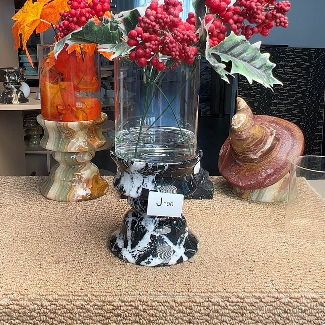 石材J100宝黑水培花瓶