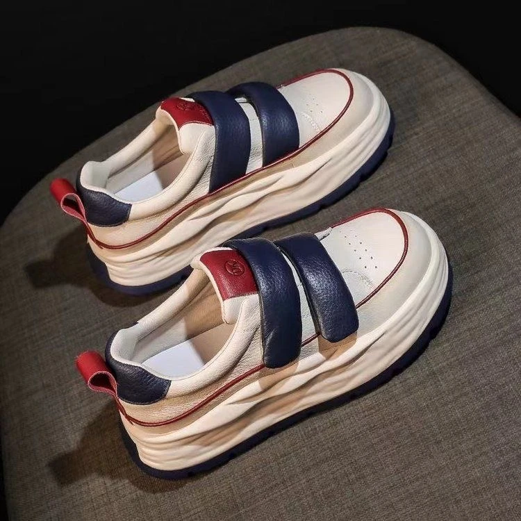 春夏新款休闲板鞋女厚底魔术贴网红ins休闲运动鞋子F-3