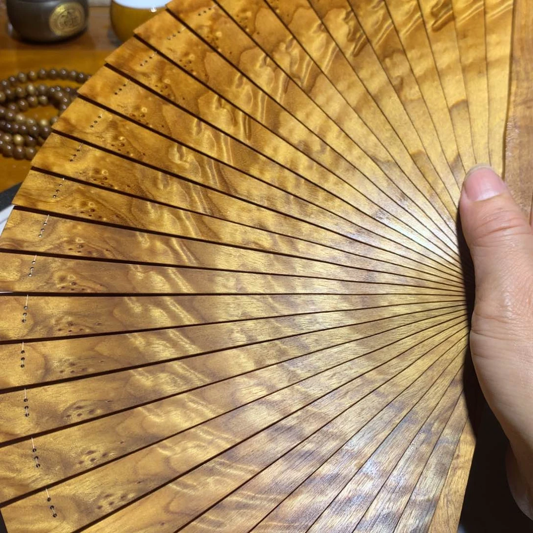 金丝楠金丝楠木小叶桢楠扇子21公分