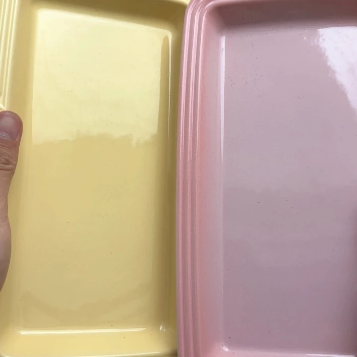 瓷片微瑕2个长鱼盘