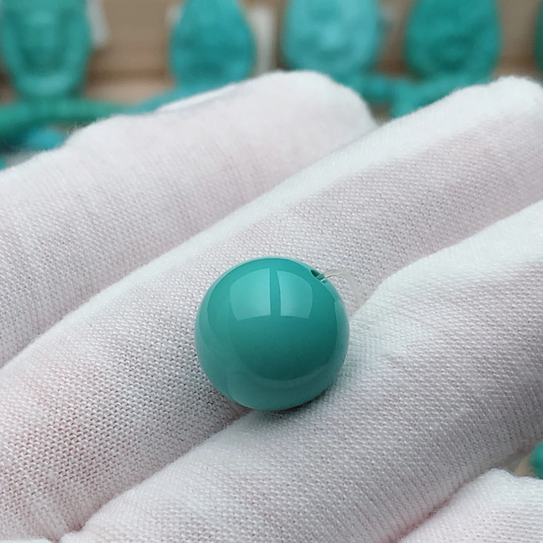 绿松石未镶嵌珠宝奇石12.8mm