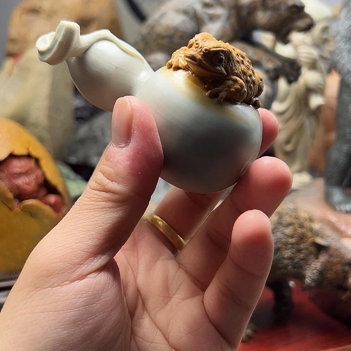 东北石松花石摆件