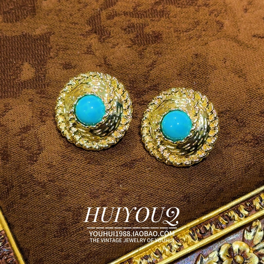 铜合金耳饰 铜合金耳饰 铜合金【靛青】经典时尚珠珠耳钉544