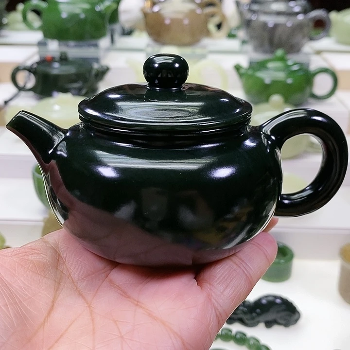 未镶嵌和田玉挂件茶壶220m l