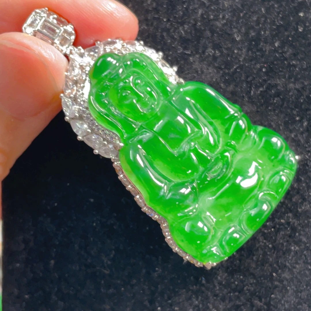 翡翠未镶嵌吊坠(不含链)