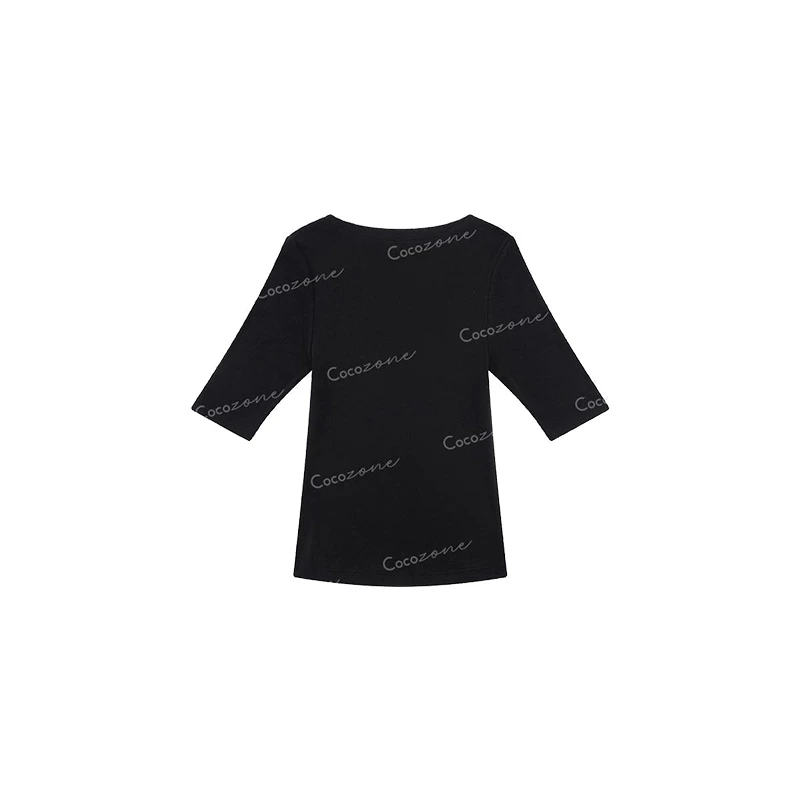 XiANJiE 直角T优雅慵懒基础T恤