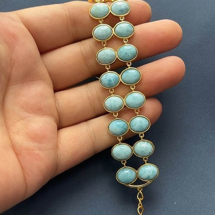 针钠钙石（海纹石）未镶嵌手链手链