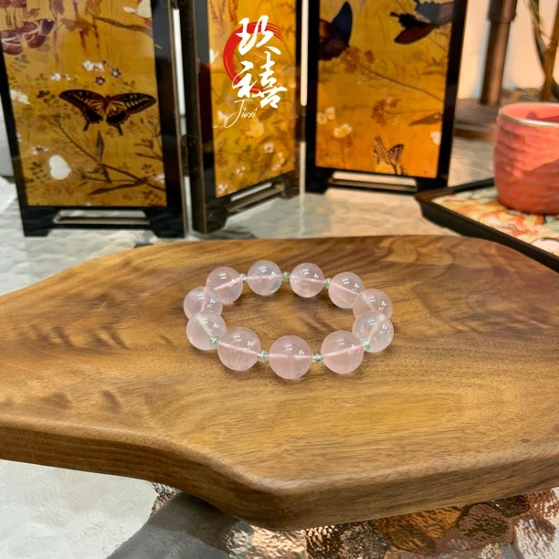 【二妹推荐】六芒星粉晶翠幽灵手串 0555 B51401031 多样性发一