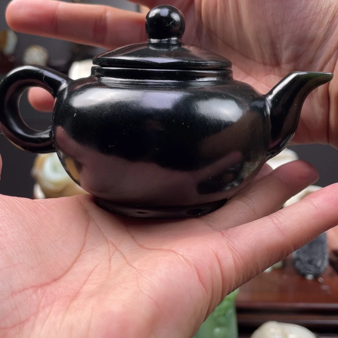 未镶嵌和田玉摆件和田玉茶壶未镶嵌