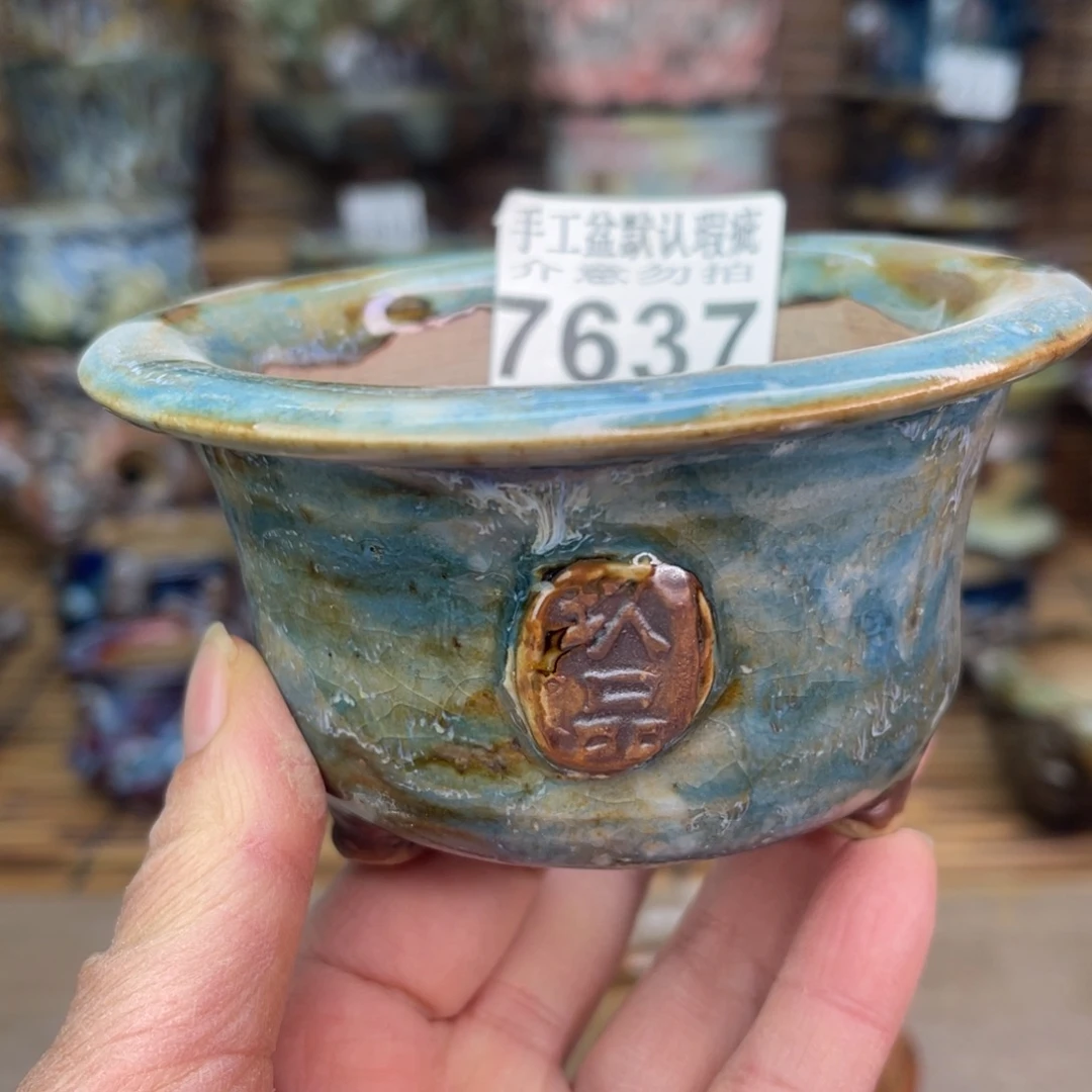 手工花盆默认瑕疵完美者勿拍