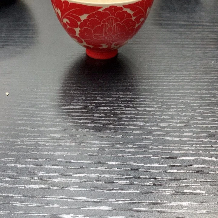 磁州窑红刻鸡心杯