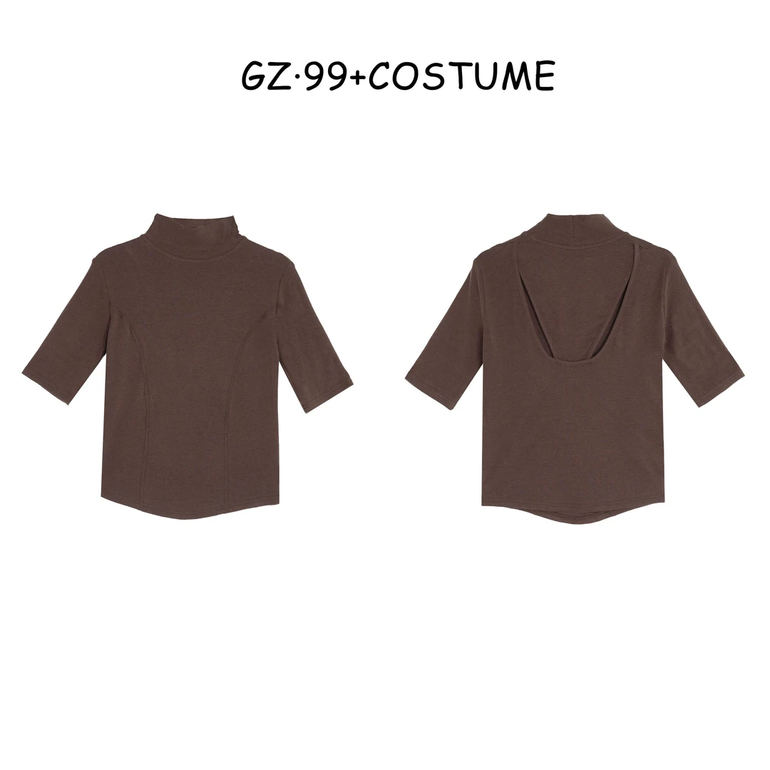 〖小九推荐〗美好前行2024秋季新款时尚百搭中领上衣-T9908