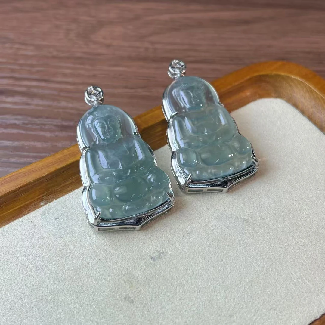 【睿泽鉴宝】翡翠观音吊坠多样性发一 40*24*2 KS010011