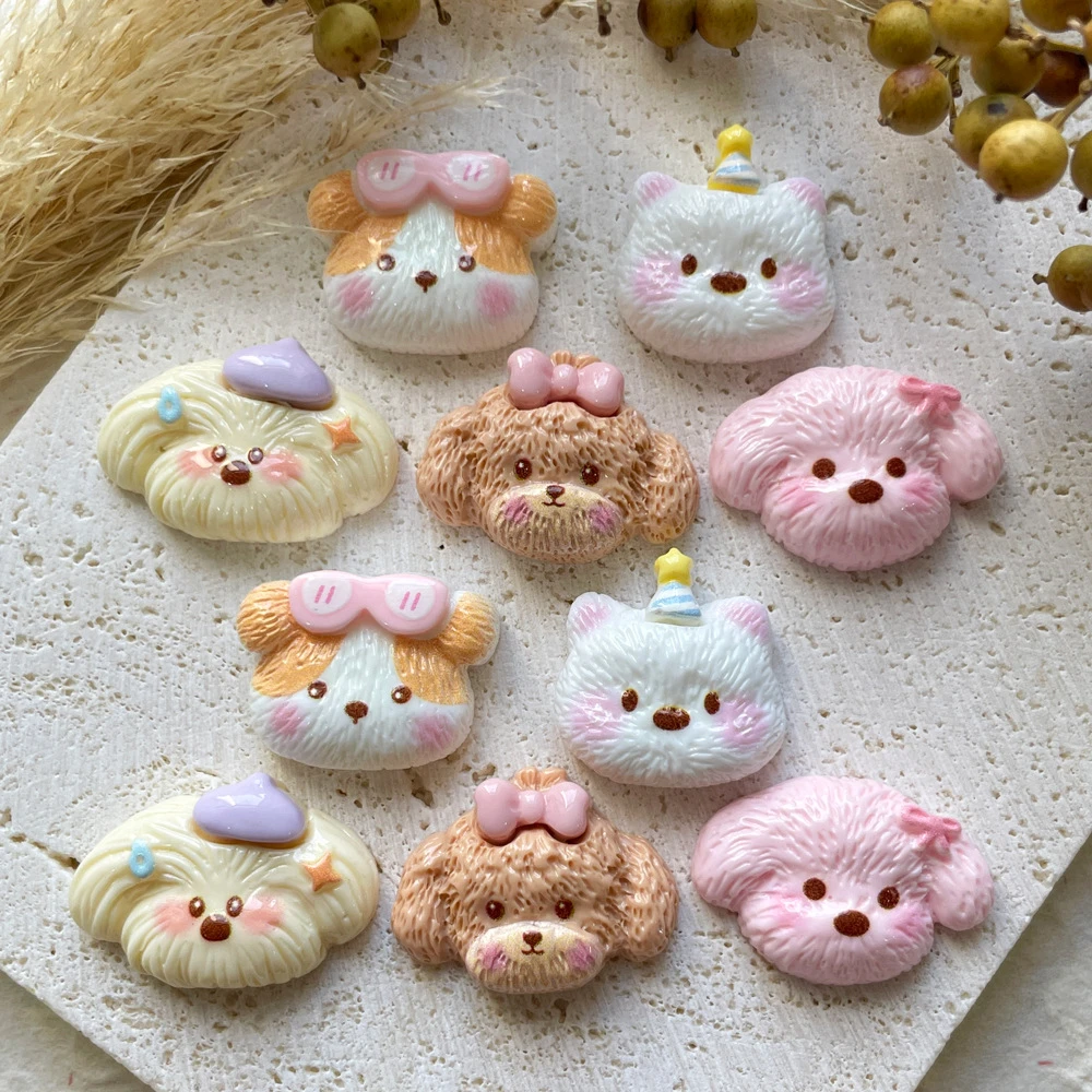 卡通帽子小狗3D立体水杯贴纸显示屏中控台贴发夹键盘贴DIY树脂