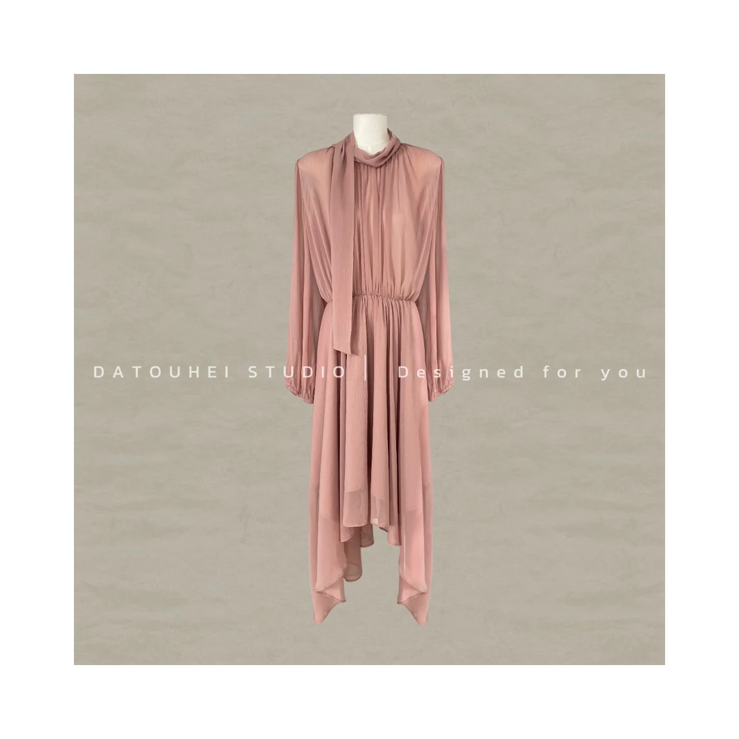 【DATOUHEI 秋季新品】“不规则飘逸"2025秋气质连衣裙D225Q13413