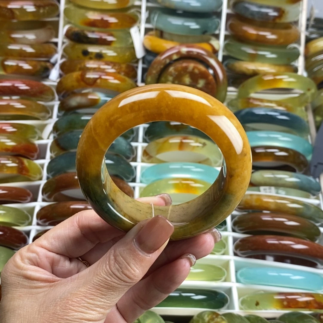 未镶嵌蛇纹石玉手镯53