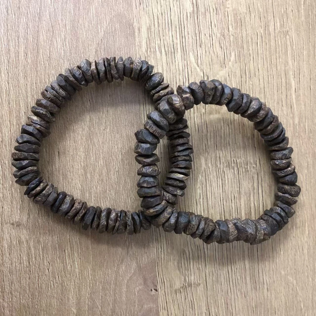 沉香【璟香丰】绿棋楠树钉手串单圈 以直播间实物为准 多样性发其一