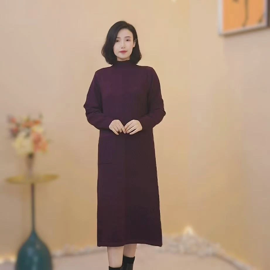 【X1092】2024年冬季新款时尚百搭气质连衣裙