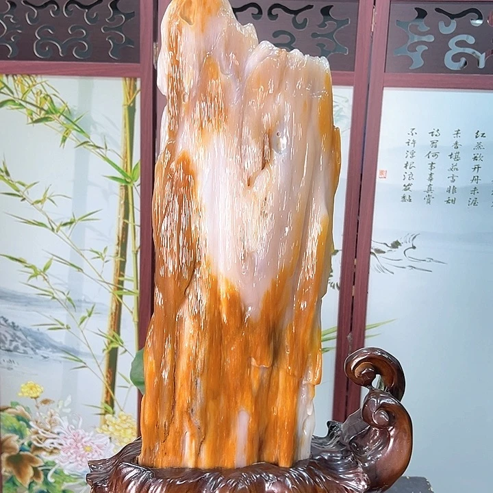 硅化玉（树化玉）摆件未镶嵌