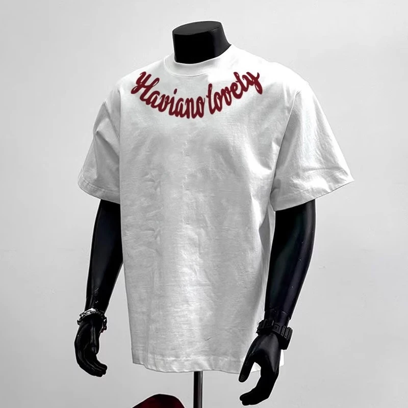 【伤心男人】重磅纯棉潮牌时尚个性别致字母印花短袖男夏季新款t恤