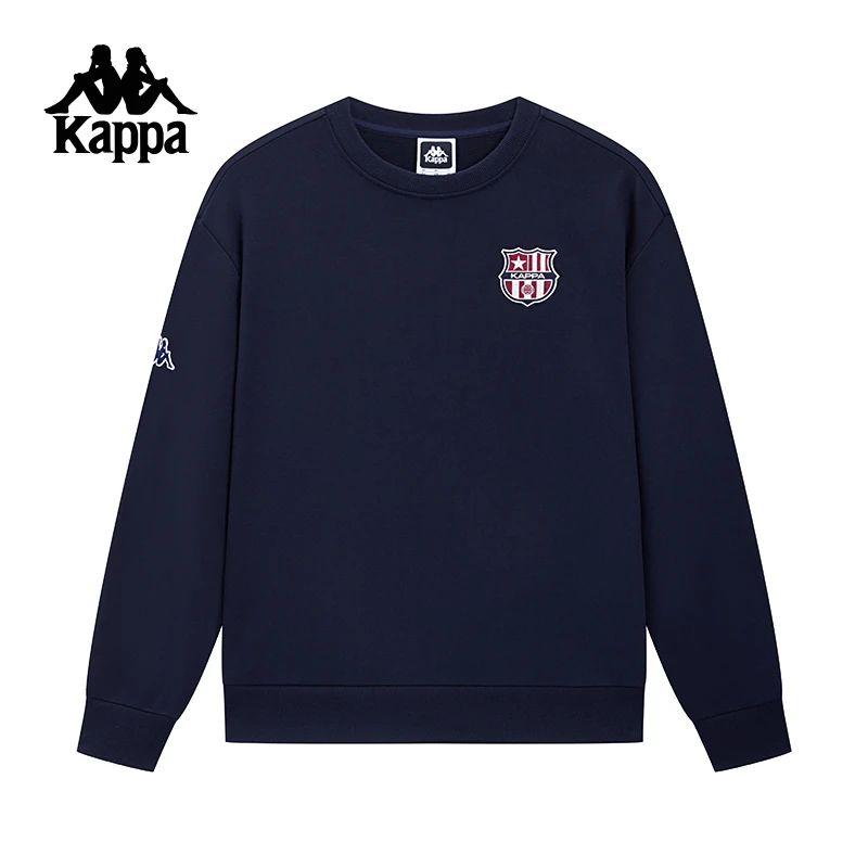 Kappa卡帕背靠背男款圆领长袖卫衣索罗娜运动针织套头衫休闲上衣