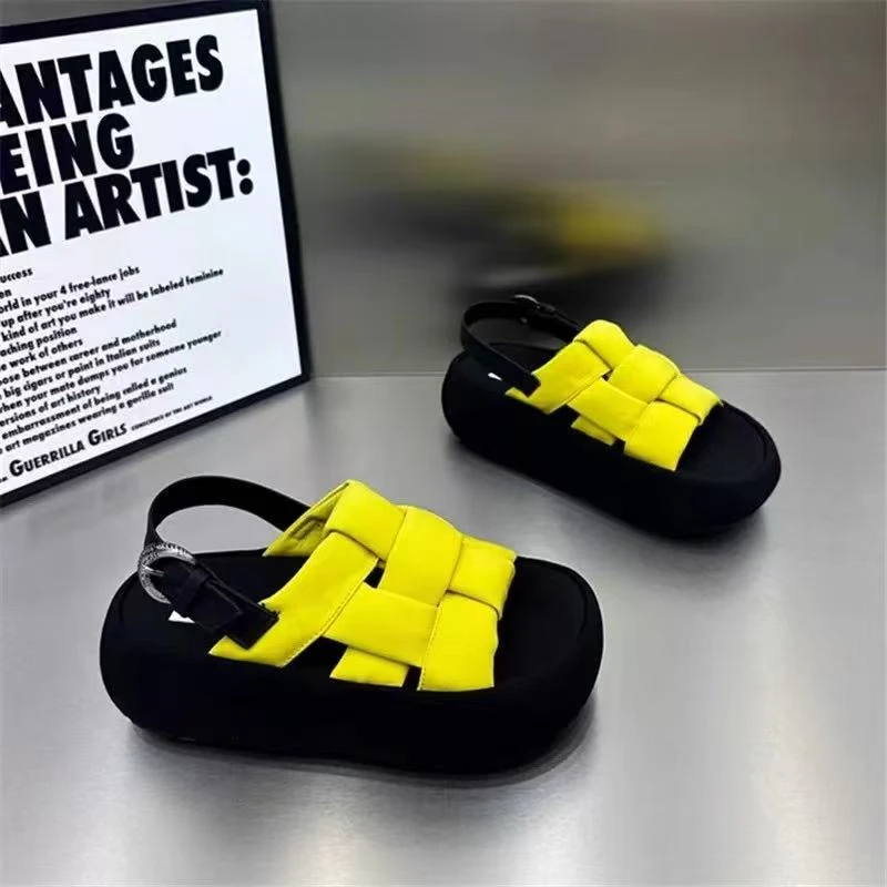 TY-2025新款小个子厚底增高软底时尚凉鞋夏季外穿沙滩鞋百搭凉鞋