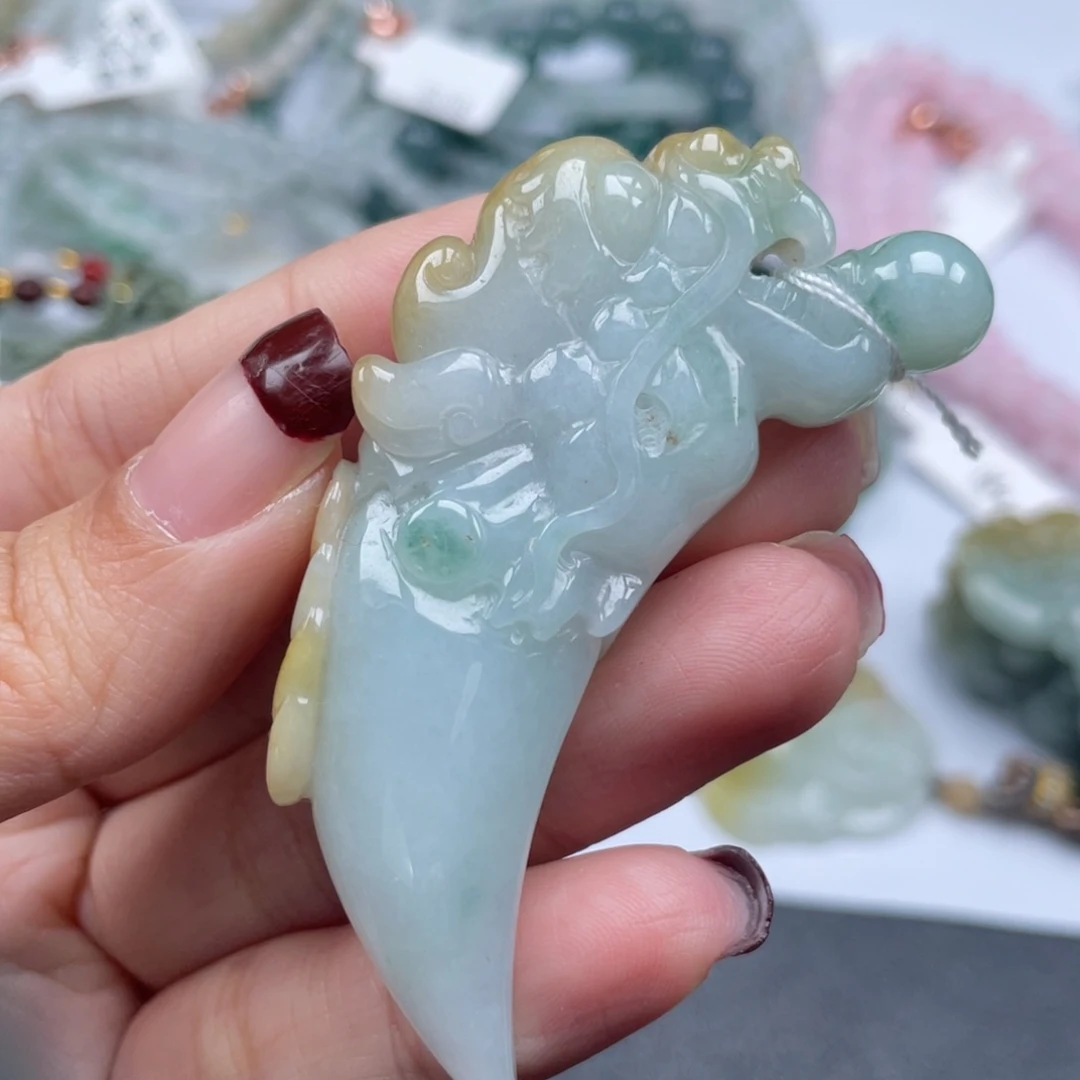 翡翠颈饰未镶嵌纯天然a货缅甸翡翠包邮