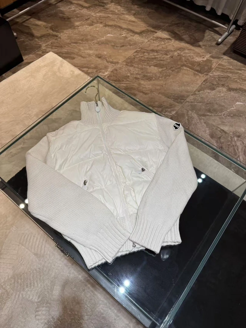 WW2025新款女士时尚百搭针织拼接外套