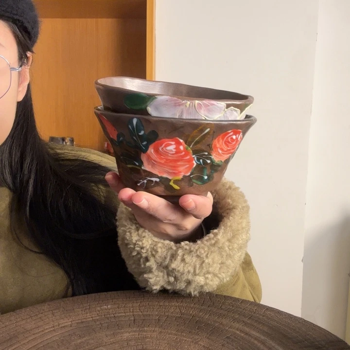 张***呀手捏手绘景德镇陶瓷2碗