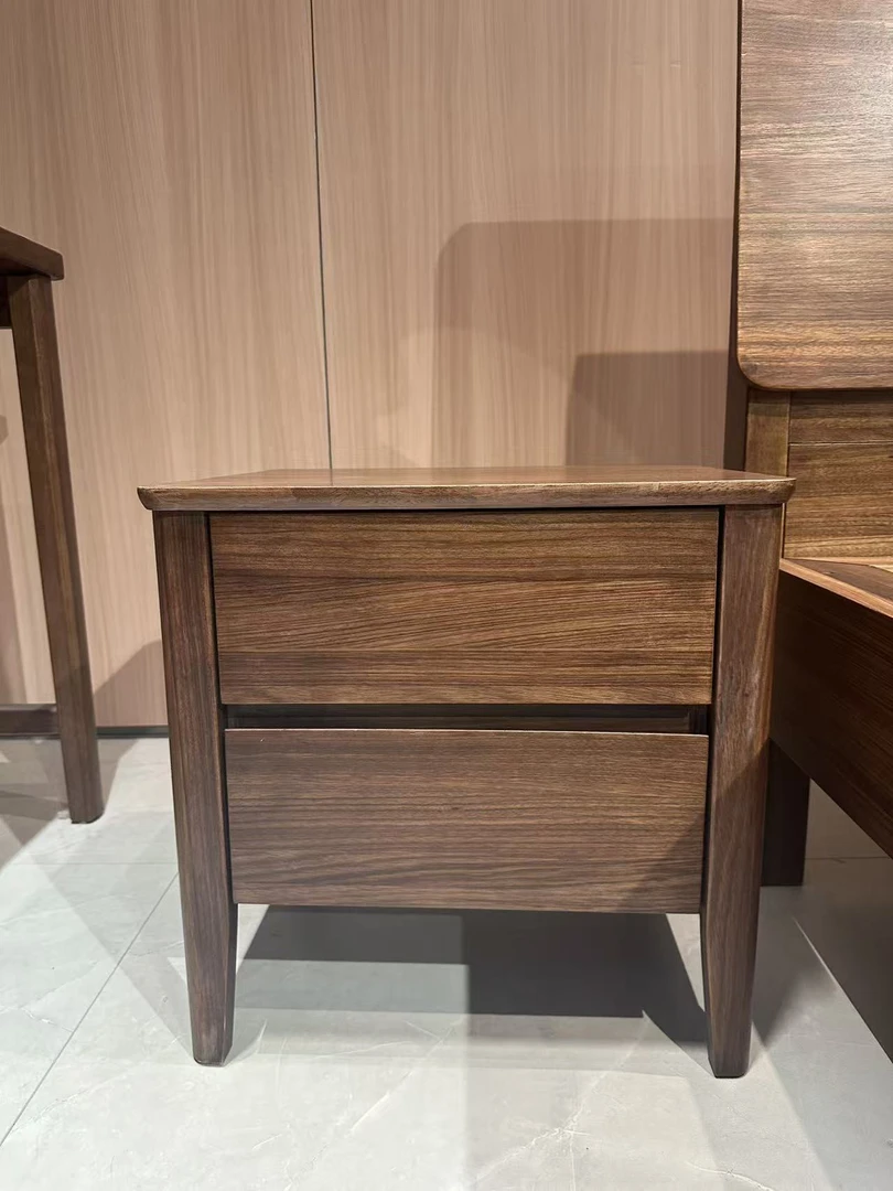 【床头柜】客厅收纳柜乌金木床头柜储物柜多功能简约柜子新中式轻奢