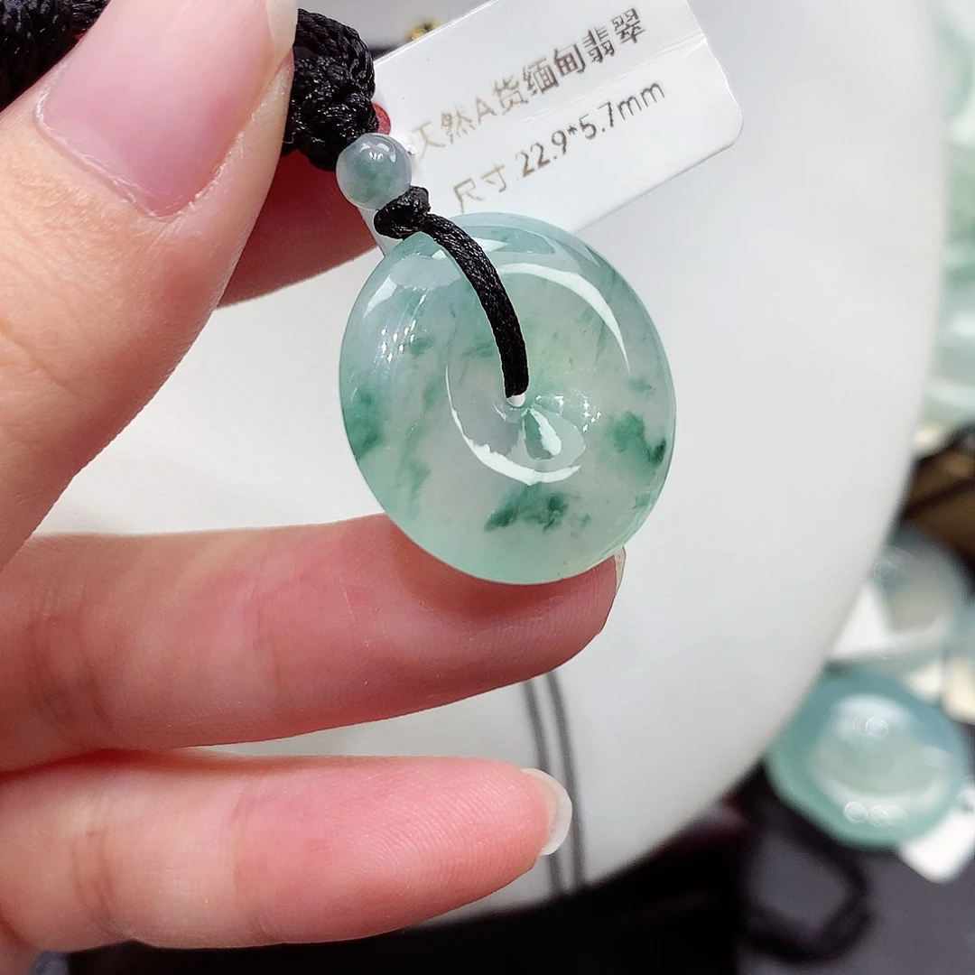 颈饰未镶嵌翡翠编号91，22.9/5.7