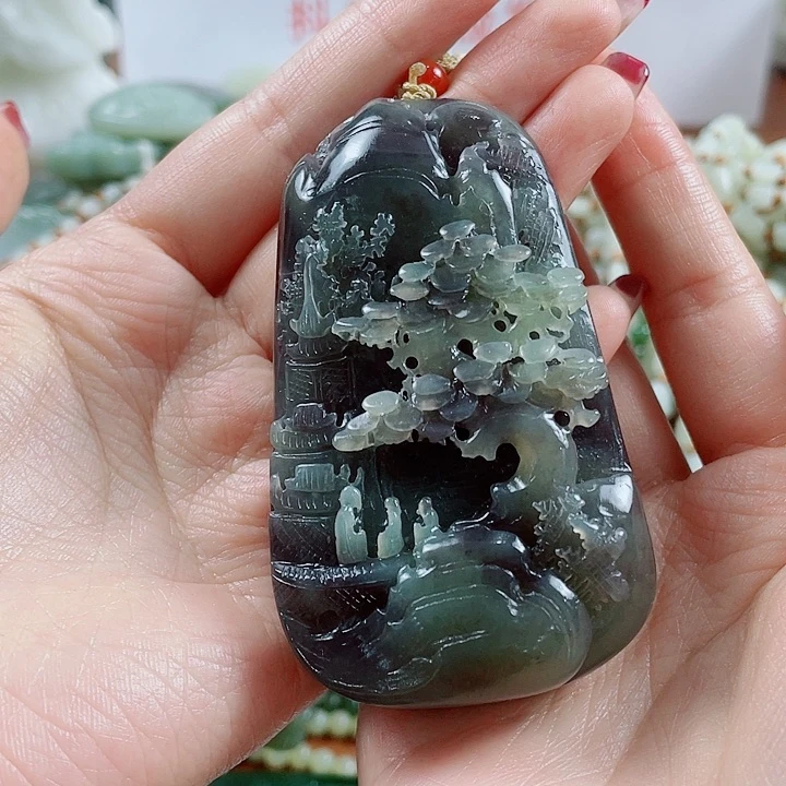 和田玉未镶嵌挂件