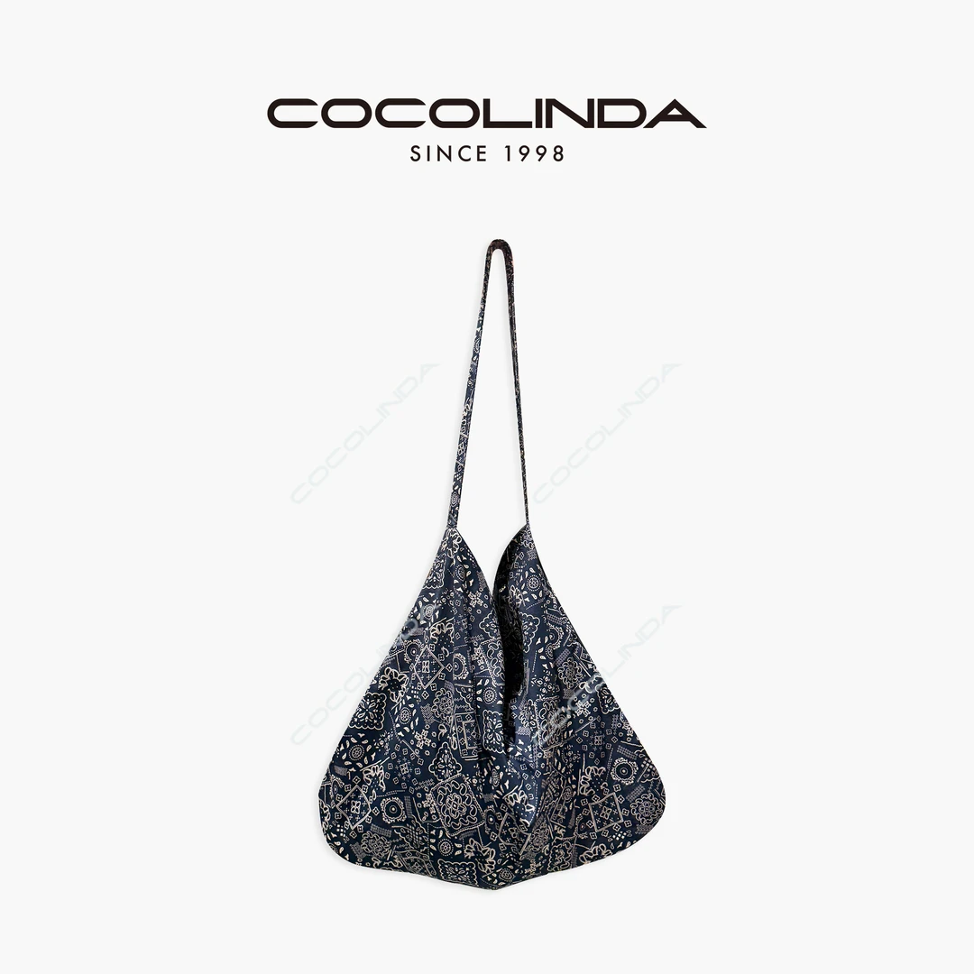 COCOLINDA |  100%INS风蓝花大容量单肩包B3408
