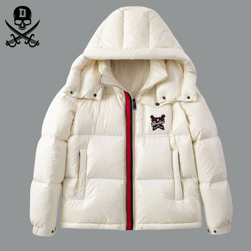 DA双刀90白鸭绒新国标羽绒服冬季男休闲时尚保暖连帽上衣外套7505