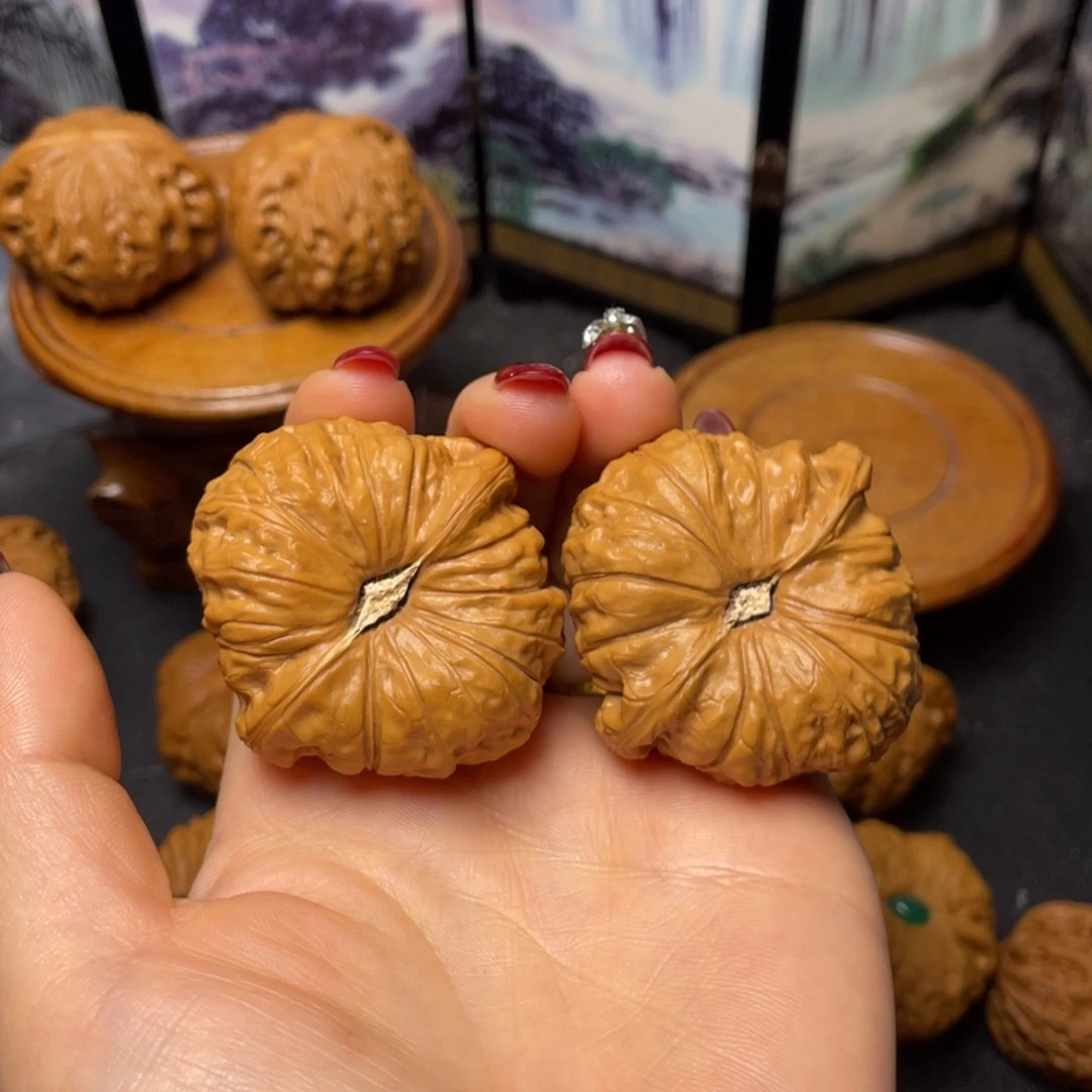 文玩核桃把件46南瓜墩