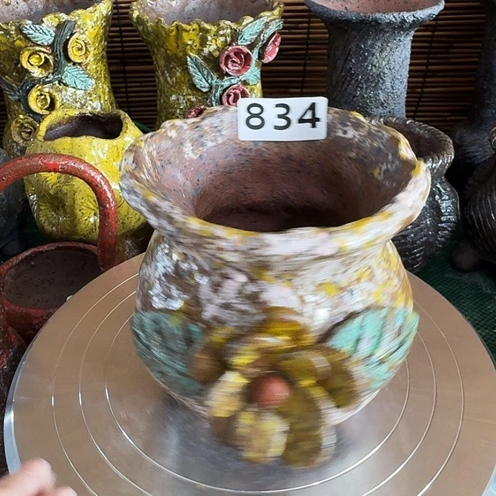 内口10高11粗陶手工制作
