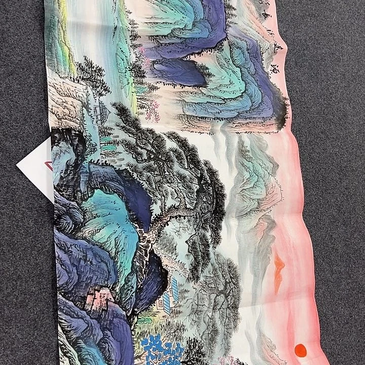 竖款山水作品，喜欢看看吧……