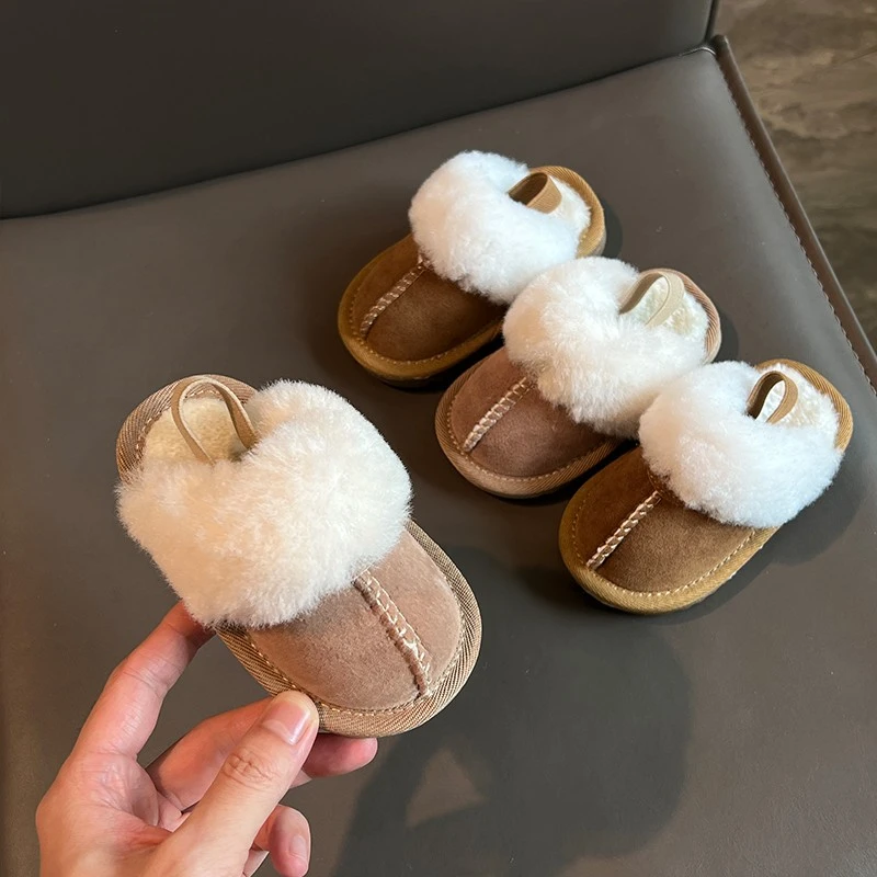 15-25码冬季加绒保暖棉鞋男童鞋宝宝鞋子冬款棉拖鞋女宝宝学步鞋