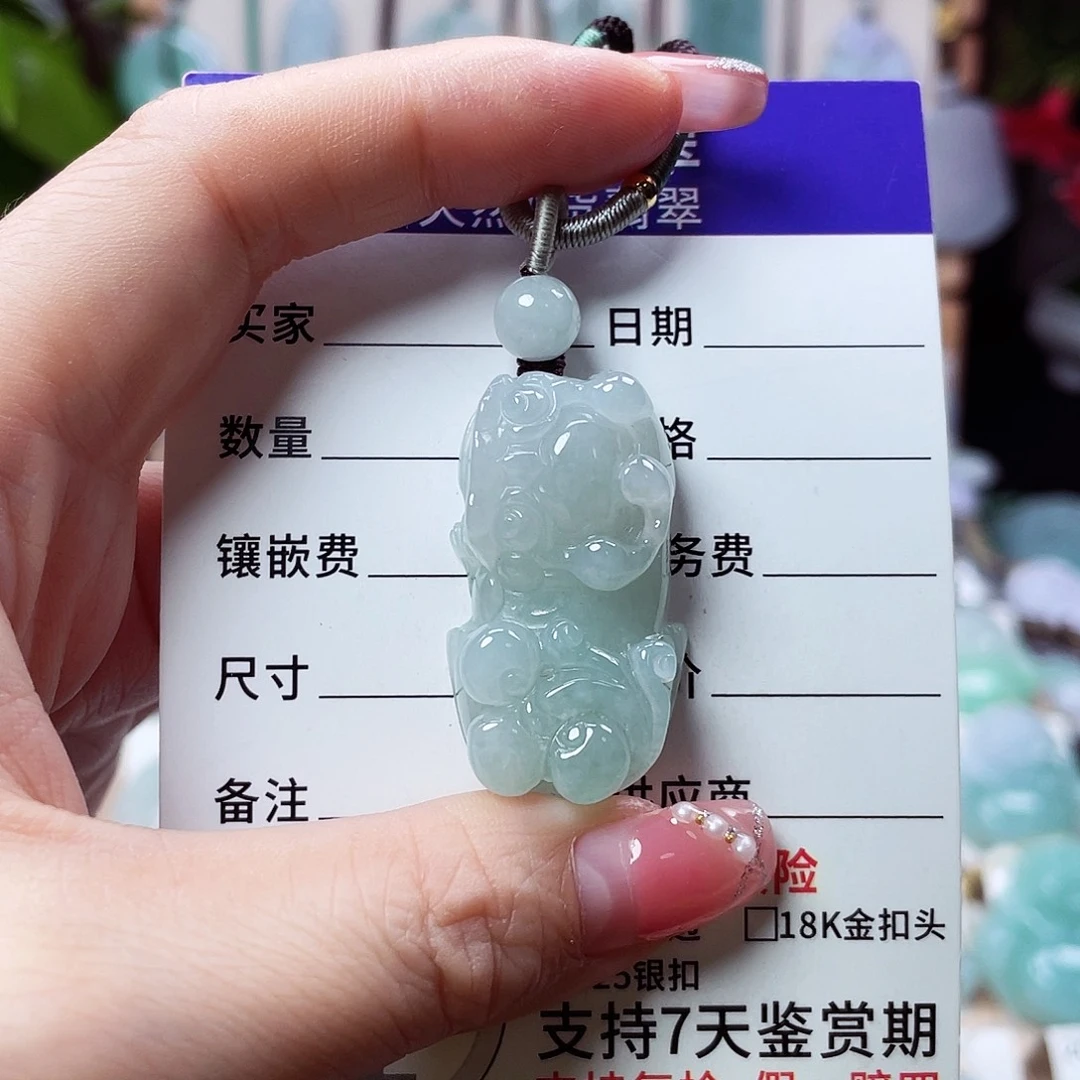 翡翠未镶嵌颈饰貔貅12